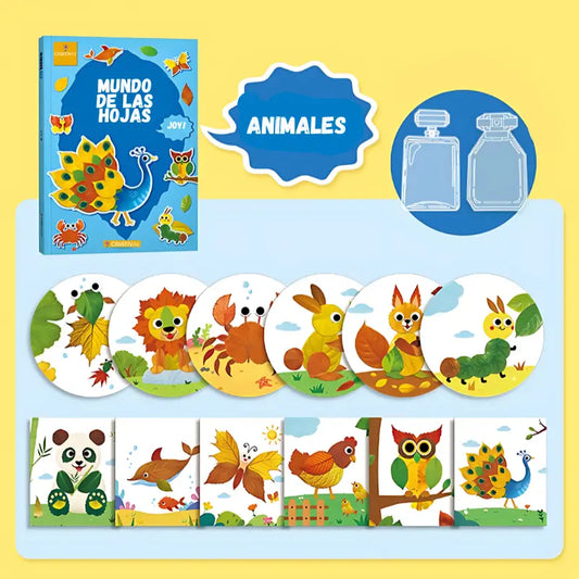 Mundo de las Hojas – Kit Educativo de Manualidades 3D para Niños 3+ | MiniMundo