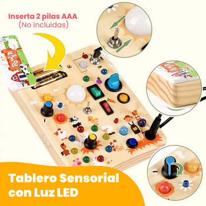 Busy Board Montessori de Madera – Panel Sensorial Interactivo | MiniMundo