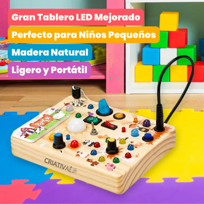 Busy Board Montessori de Madera – Panel Sensorial Interactivo | MiniMundo