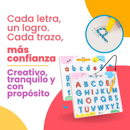 Tablero Educativo Magnético de Trazos para Niños Letras Motricidad Fina y Aprendizaje | MiniMundo